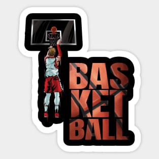 Basketball Player Jump Shot Basket Board Sticker